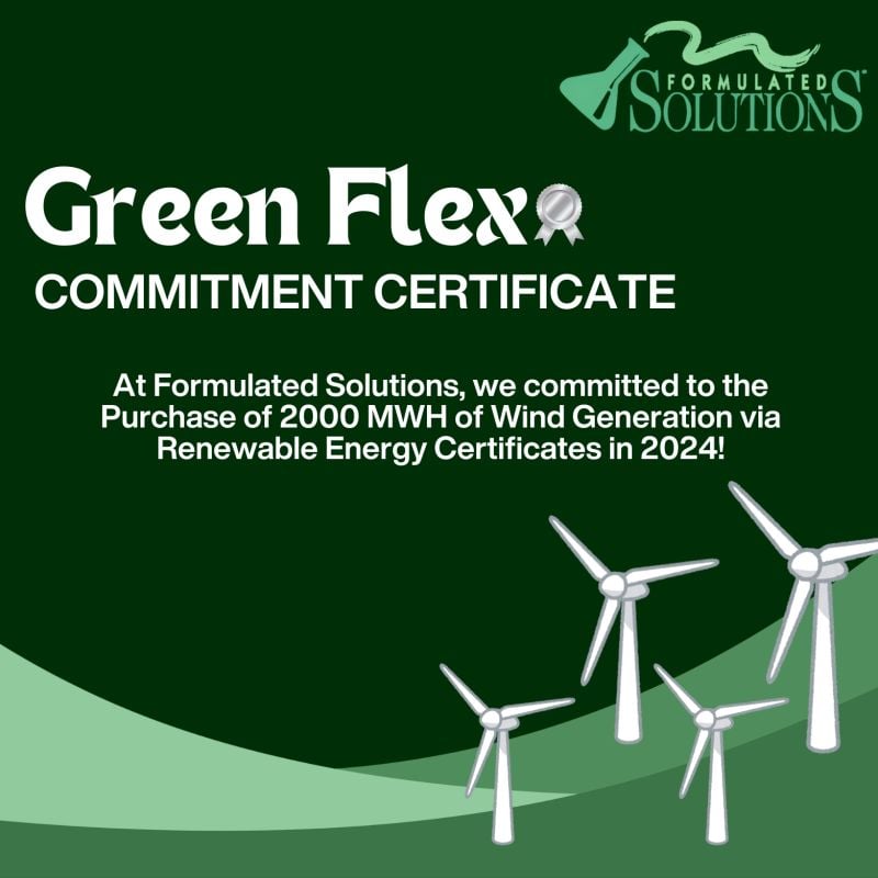 Formulated Solutions Acquires 2024 Green Flex Certificate